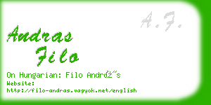 andras filo business card